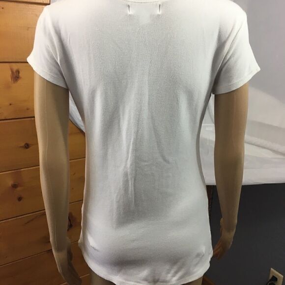 WCKD (Wicked)  T Shirt L Gold Silver on White NWOT - Picture 4 of 5